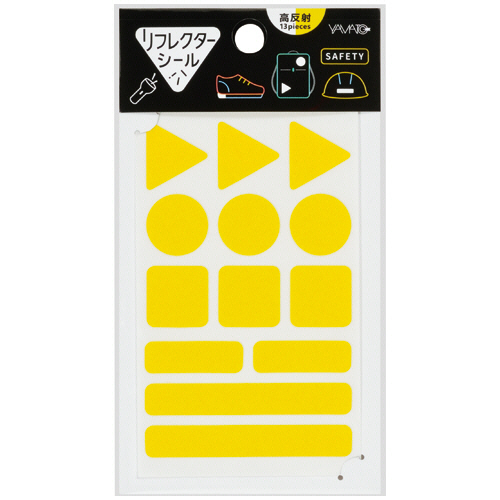 ﾘﾌﾚｸﾀｰｼｰﾙ ｲｴﾛｰ 1ﾊﾟｯｸ(13片)画像