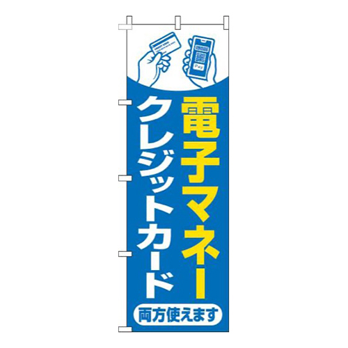 電子マネー・クレジットカード両方使えます青画像