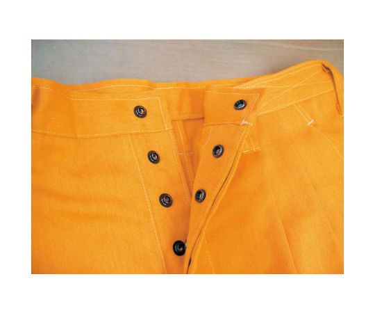 ハイブリッド（耐熱・耐切創）作業服　ズボン　ネイビーブルー 前面にポケットが配置されたネイビーブルーのズボン。