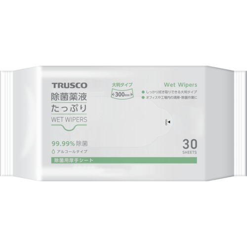 ＴＲＵＳＣＯ　除菌薬液たっぷりウェットワイパー大判　３０枚画像
