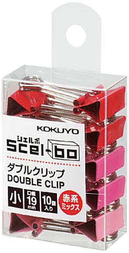 ダブルクリップ＜Ｓｃｅｌ－ｂｏ＞（個箱）赤　小画像