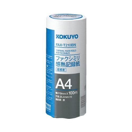 ＦＡＸ感熱紙Ａ４　１００ｍ芯２５．４ｍｍ高感度１本画像