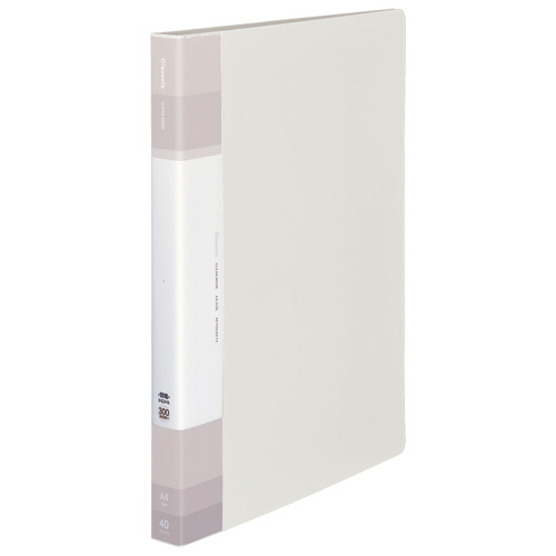 ｸﾘﾔｰﾌﾞｯｸGlassele 固定式･背P A4 40P 背幅23-34mm ｵﾌﾎﾜｲﾄ 1冊画像