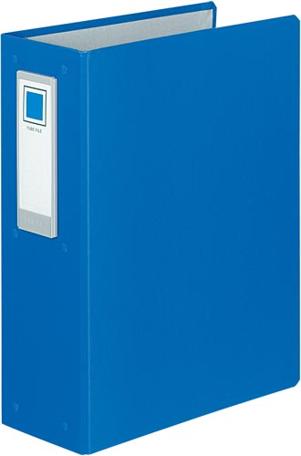 チューブＦロングＢ青Ａ４縦背幅１０８ｍｍ４穴４冊