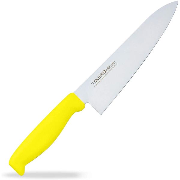 包丁 TOJIROカラー牛刀 18cm イエロー F-145Y 藤次郎画像