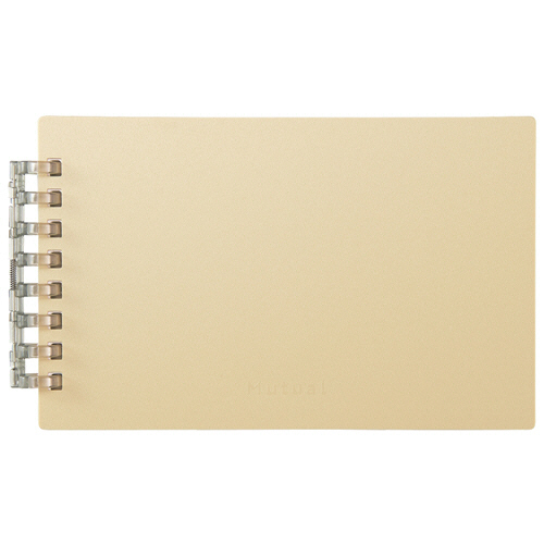 Mutual ｵｰﾌﾟﾝﾘﾝｸﾞﾉｰﾄ ﾒﾓLｻｲｽﾞ 8穴 5mm方眼 ﾘｰﾌ50枚付属 ﾏｯﾄｲｴﾛｰ 1冊画像