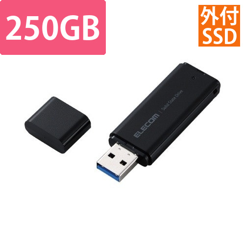 外付けSSD　250GB　耐衝撃　超小型　ブラック