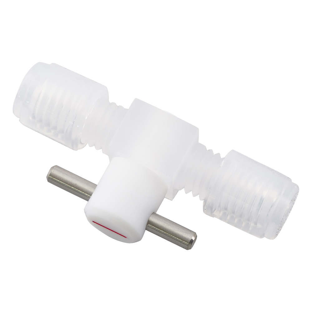 ミニチュアCTFE2方コック（チューブ接続タイプ）