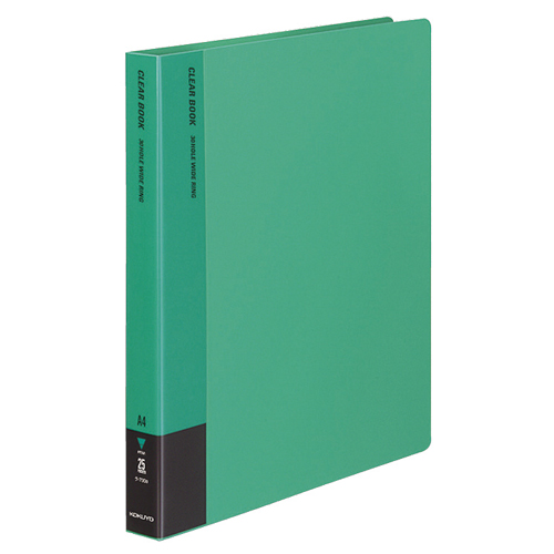 ｸﾘﾔｰﾌﾞｯｸ(替紙式) A4ﾀﾃ 30穴 20ﾎﾟｹｯﾄ付属 背幅33mm 緑 1冊画像