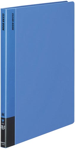 クリヤーブック固定式　Ａ４縦　２０Ｐ　青　１０冊画像