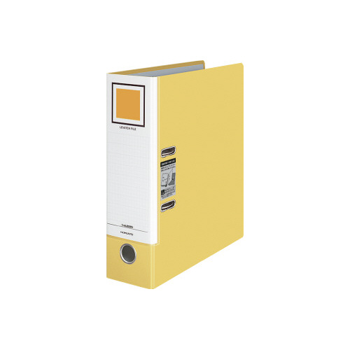 レバッチファイル　Ａ４縦　背幅９３ｍｍ　黄画像