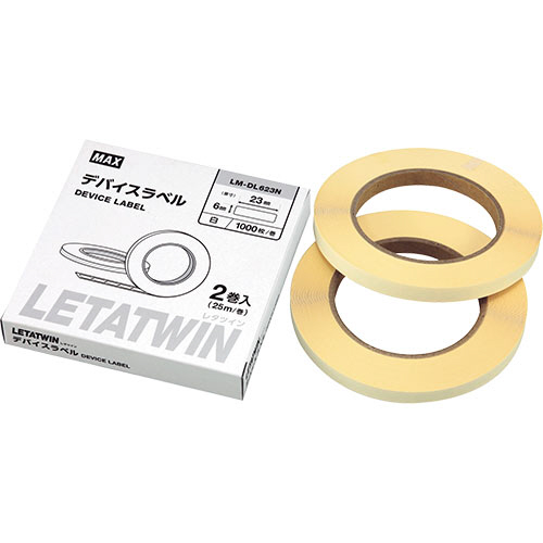 レタツイン　デバイスラベル　6×23mm幅　1000枚/巻　1箱(2巻)画像