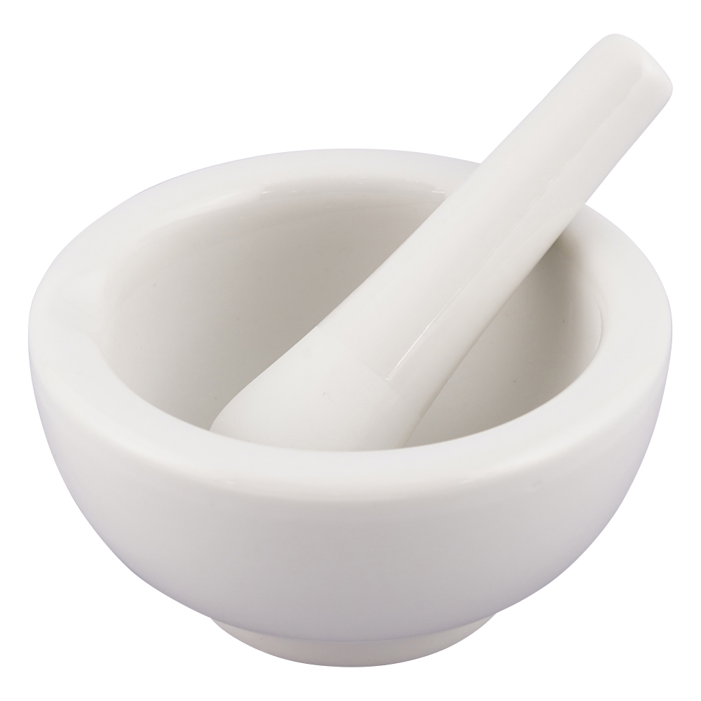 磁製乳鉢　φ90mm　　乳棒付き画像