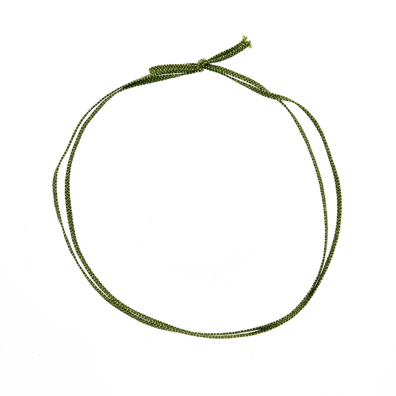 平彩ゴム二重　片花結び７４ｃｍ　折径１５ｃｍ　濃緑画像