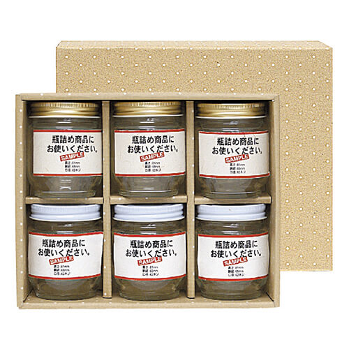 広口瓶Ｌ×６本箱画像