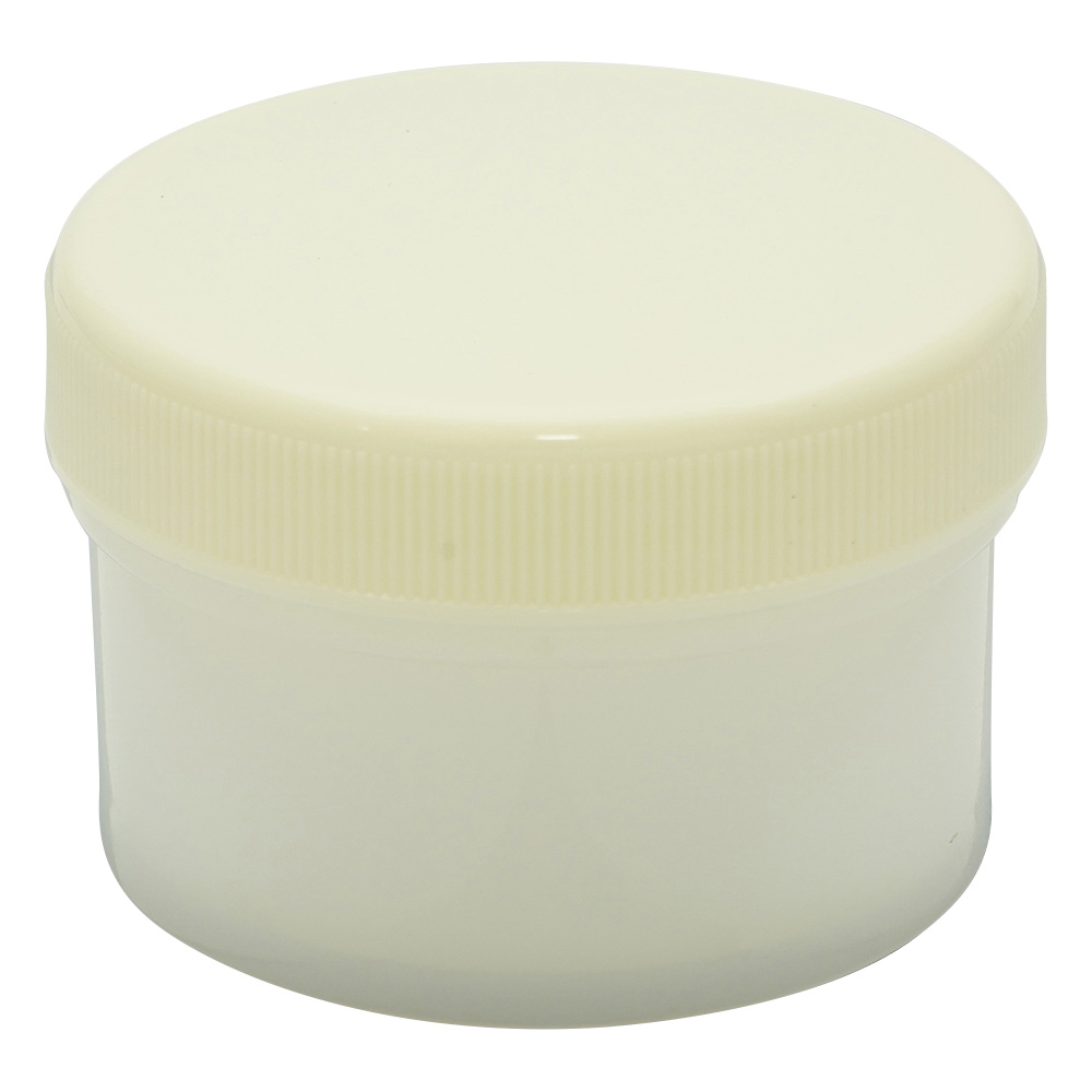 増量丸底プラツボ　未滅菌　60mL　クリーム　50個入