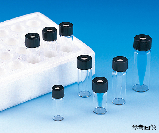 スピッチバイアル（穴あきキャップ（黒）+フッ素PTFE/ニトリルパッキン　標準セット）　50μL　20本入　SPV-50画像