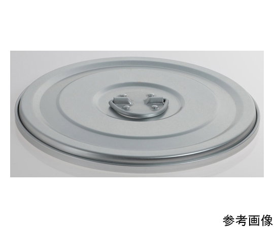 アルミ丸型一重食缶　270ΦX240　10L メタリックな質感を持つ円筒形パッケージが上を向いている様子