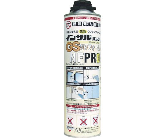簡易型発泡ウレタンフォーム 1液ガンタイプ インサルパック ガンフォームNFPRO 750ml フォーム色：クリーム画像