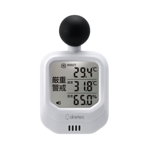 時計付黒球式熱中症指数計　Ｏー７０６ＷＴ画像