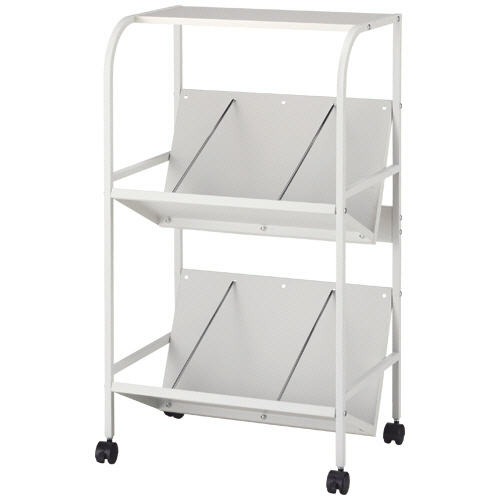 傾斜ﾌｧｲﾙﾜｺﾞﾝN 2段 天板付 ﾎﾜｲﾄ 1台画像