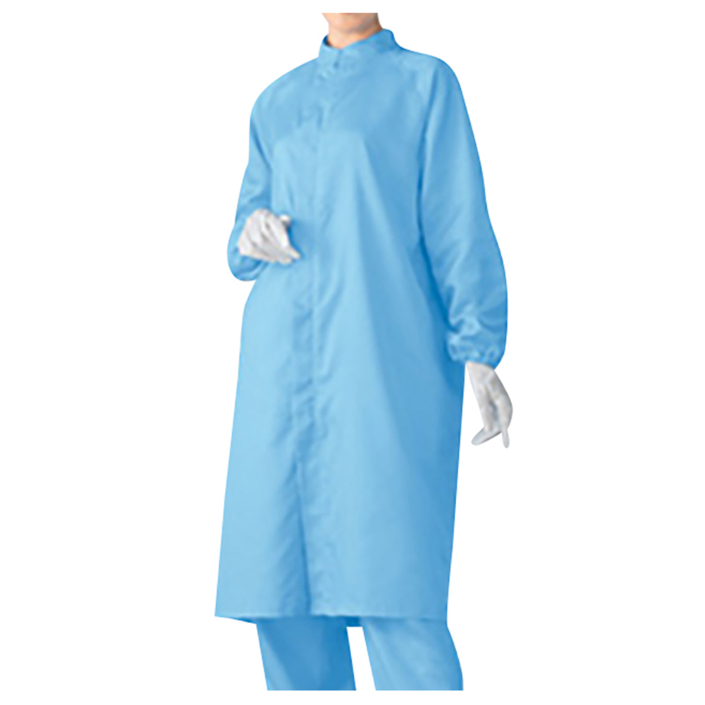 無塵衣AS207C（男女兼用コート）　ブルー　3L画像