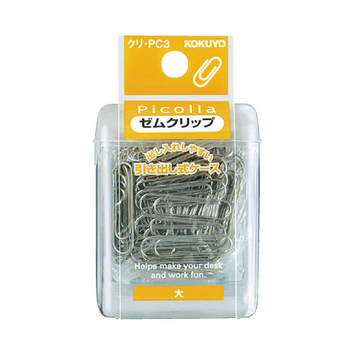 ピコラ　ゼムクリップ　大　シルバー　約１００本Ｘ３画像