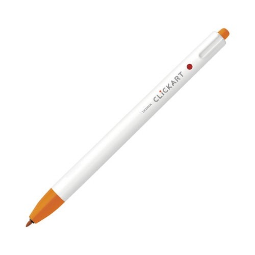 水性ペン　クリッカート　オレンジ画像
