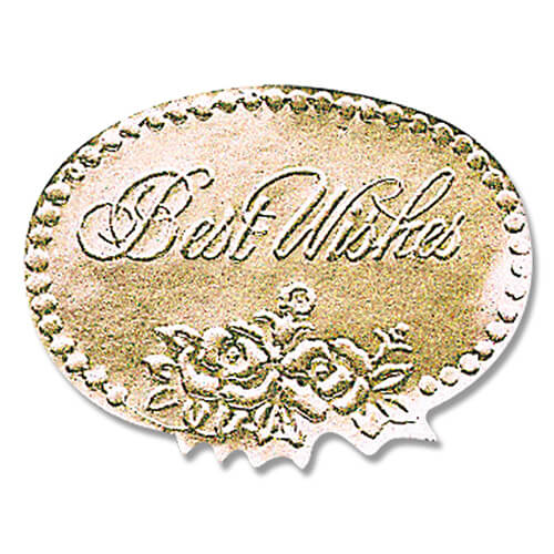 ギフトシール Ｌ ベストウィッシュ金 １００片画像