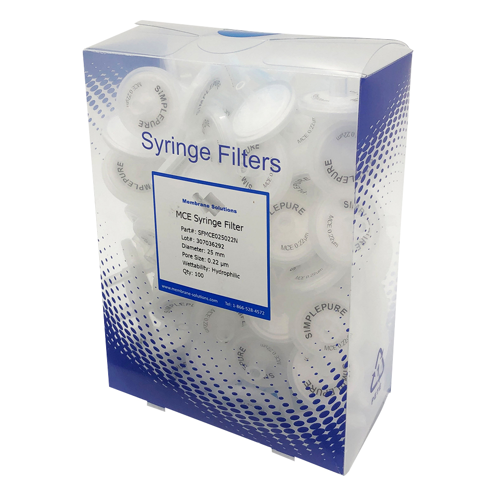 シリンジフィルター（親水性）MCE φ25mm/φ0.22μm 1箱（100個入）画像