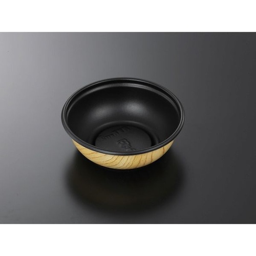 中央化学 どんぶり容器 SD 庵里丼 M17深 BK-輪Y 本体 発泡画像