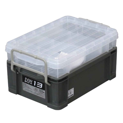 収納ボックス　幅29.5×奥行44.3×高さ22.3cm　2段　NW　グレー画像