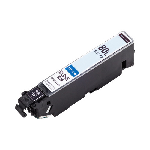 互換インク　ＩＣＬＣ８０Ｌ対応　ライトシアン画像