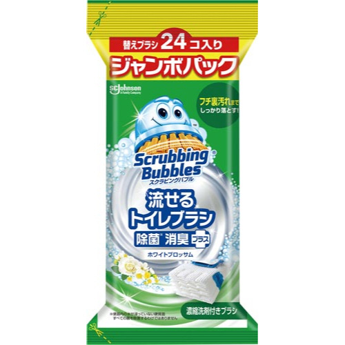 スクラビングＢ流せるトイレブラシ除菌消臭替２４×４画像