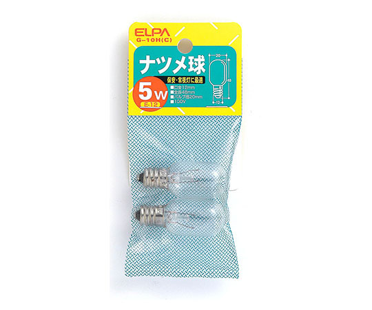 ナツメ球 5W 2個 クリア画像