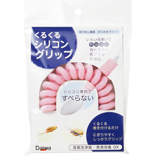 くるくるｼﾘｺﾝｸﾞﾘｯﾌﾟ ﾋﾟﾝｸ 1個画像