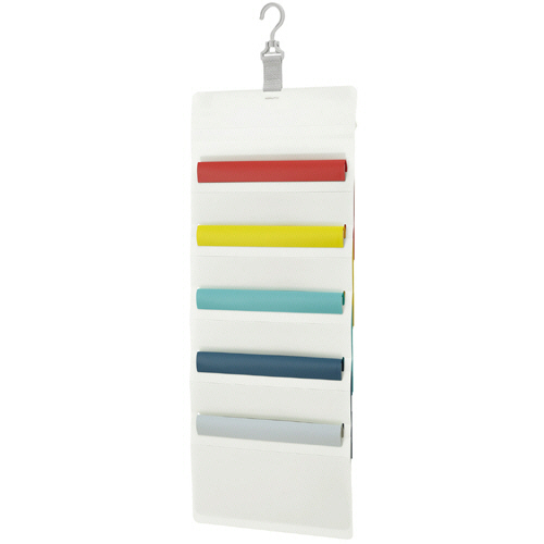 さっと出し入れできる壁掛けﾎﾟｹｯﾄ 書類用 5ﾎﾟｹｯﾄ ﾏﾙﾁｶﾗｰ 1個画像