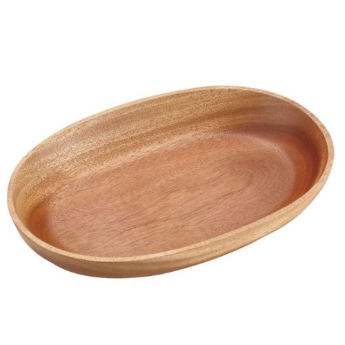 皿 ウッドブレス 小判型カレー皿 パール金属 [ケース販売]