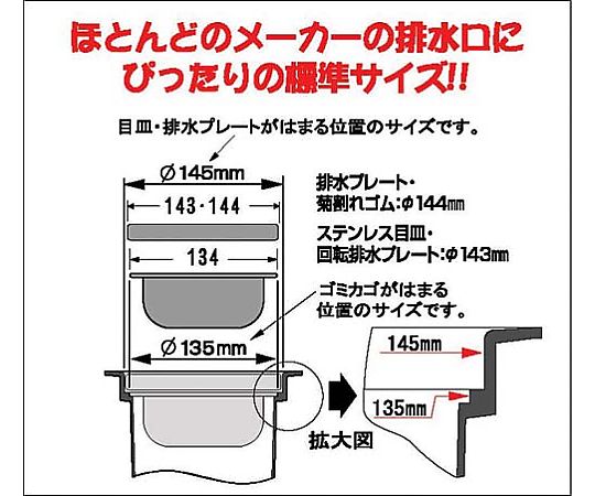 流し用菊割れゴム・止水セット 素材が特徴的に写っている、円形の部品が整然と並んでいる状態