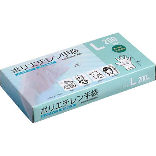 ﾎﾟﾘｴﾁﾚﾝ手袋 L 1ﾊﾟｯｸ(200枚)画像