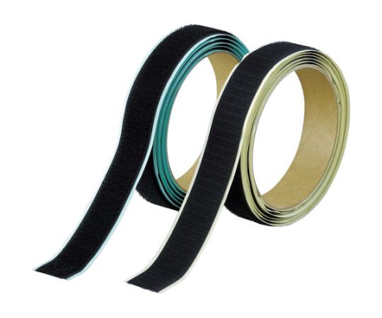 マジックテープ®セット弱粘着20mm×1m黒（1巻=1セット）画像