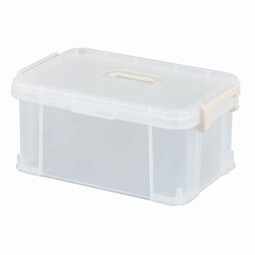 収納ボックス ナチュラトラックス 幅38.8×奥行24.6×高さ17.5cm 39M フタ付き クリア画像