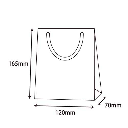 おしゃれなマット仕様で、オレンジの手提げ紙袋