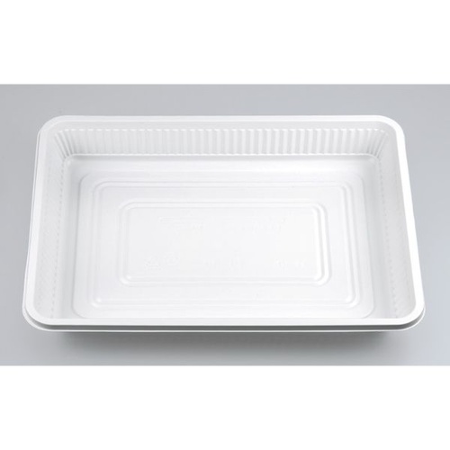 シーピー化成 弁当容器 耐熱-10 ホワイト 本体(B)画像