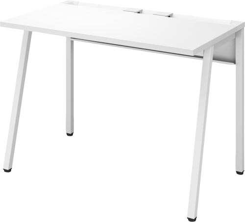 リーンデスク　Ｄ６００Ｗ１０００　白脚　ＷＨ画像
