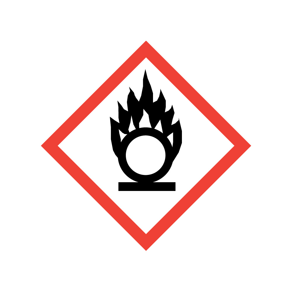 GHSラベルステッカー 支燃性・酸化性物質 20×20mm 500枚画像