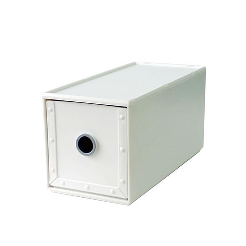 収納ボックス 幅11×奥行26×高さ12cm 1段 fs-720 ファイルストアーズ ヴィヴァン 引き出し 小物収納 収納 ホワイト画像