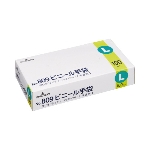 ＮＯ．８０９　ビニール手袋　１００枚入　Ｌサイズ画像