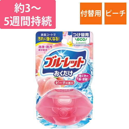 液体ブルーレットおくだけ　ピーチの香り　つけ替用　70mL　1個