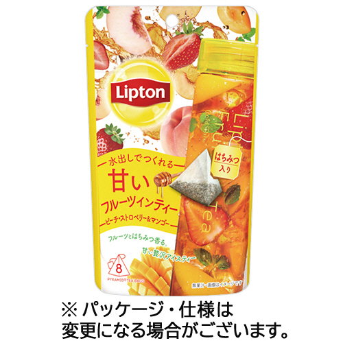 ﾌﾙｰﾂｲﾝﾃｨｰ ﾋﾟｰﾁ･ｽﾄﾛﾍﾞﾘｰ&ﾏﾝｺﾞｰ ﾃｨｰﾊﾞｯｸﾞ 1ﾊﾟｯｸ(8ﾊﾞｯｸﾞ)画像